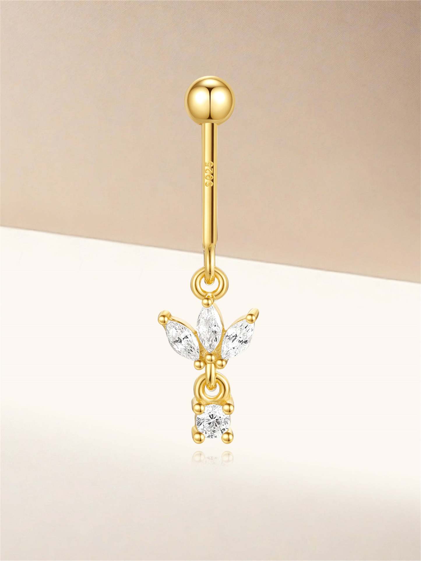 S925 Crown Vertical Helix Ear Piercing Stud-Olarajewelry