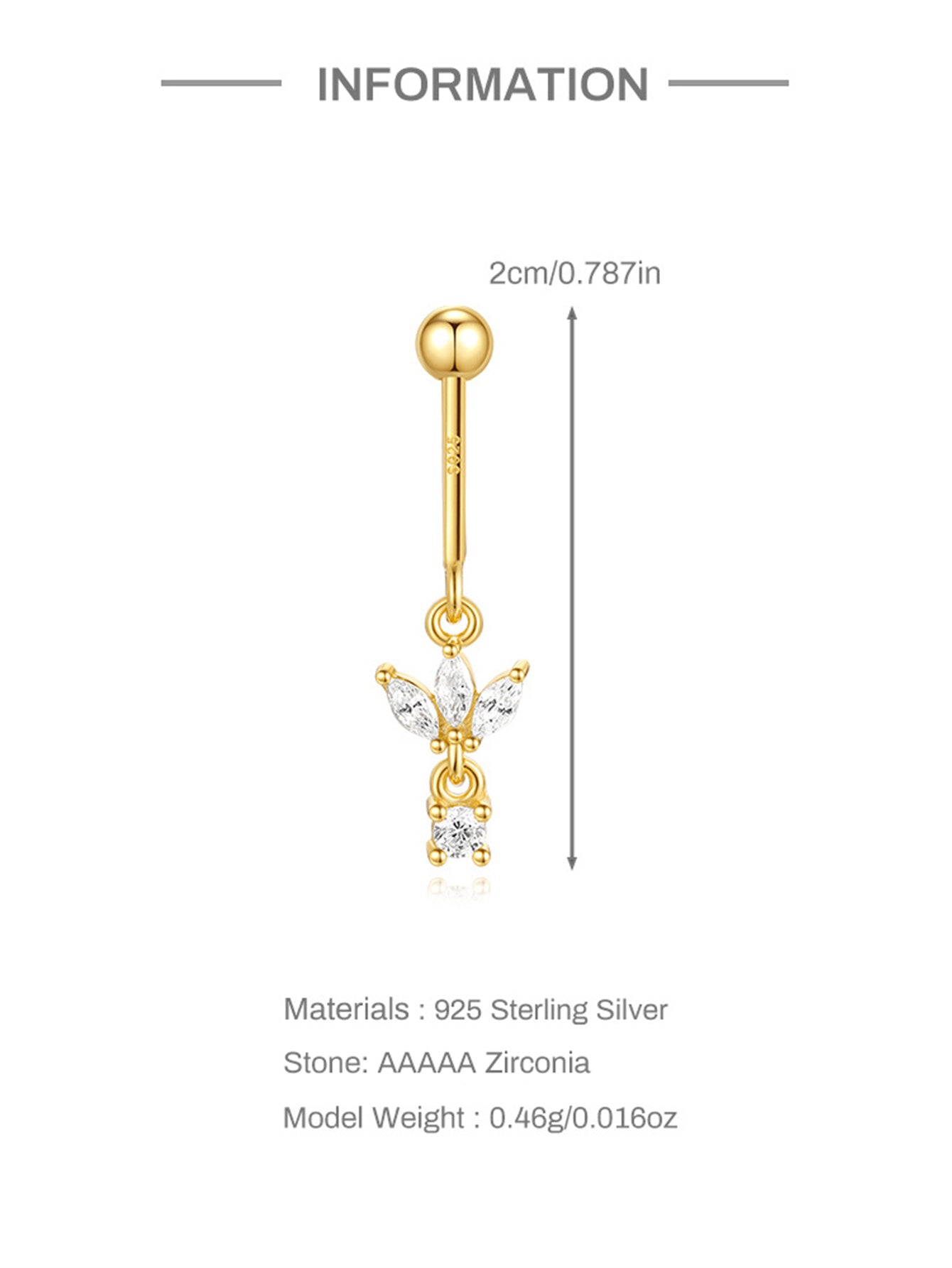 S925 Crown Vertical Helix Ear Piercing Stud-Olarajewelry