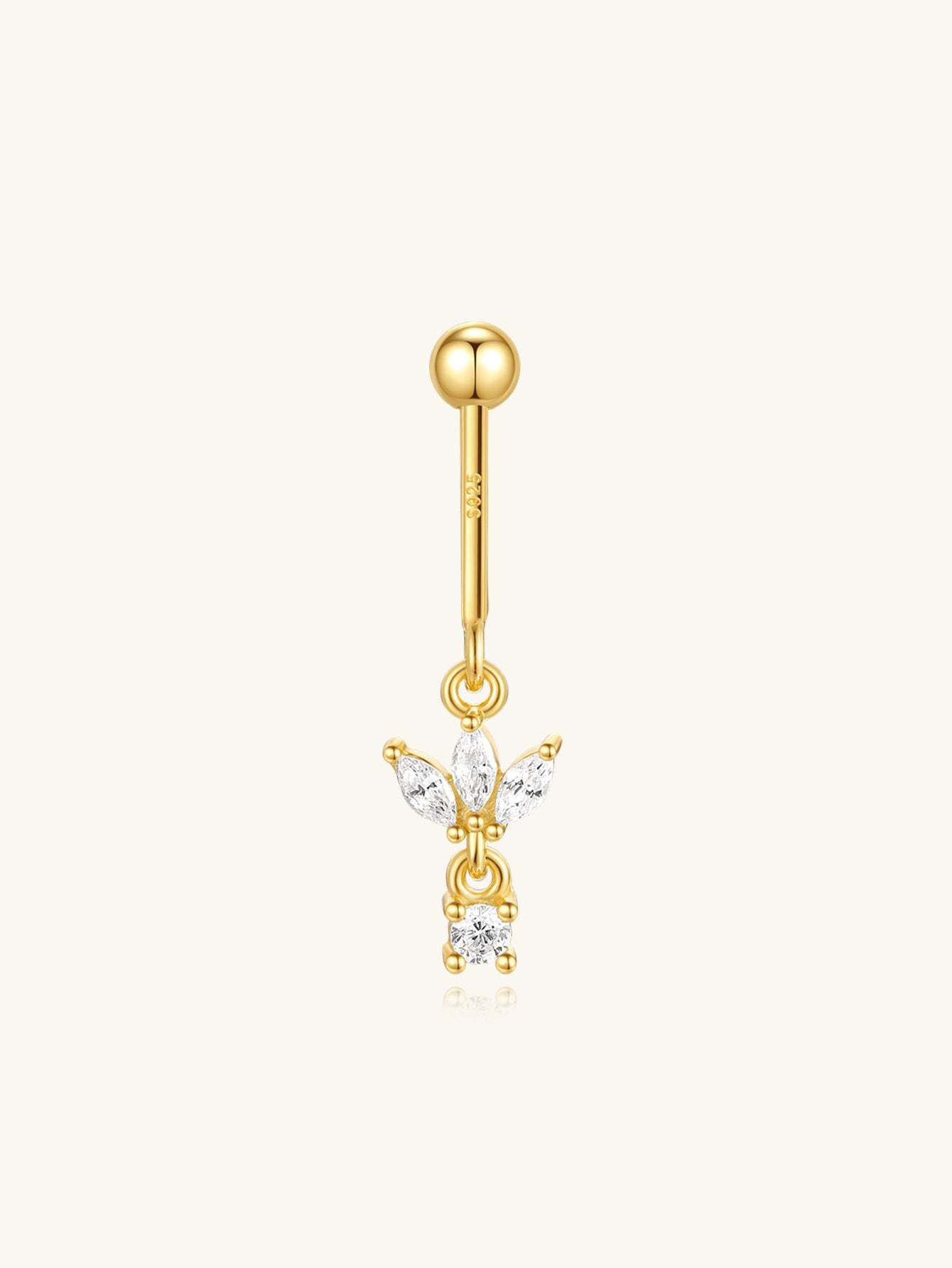 S925 Crown Vertical Helix Ear Piercing Stud-Olarajewelry