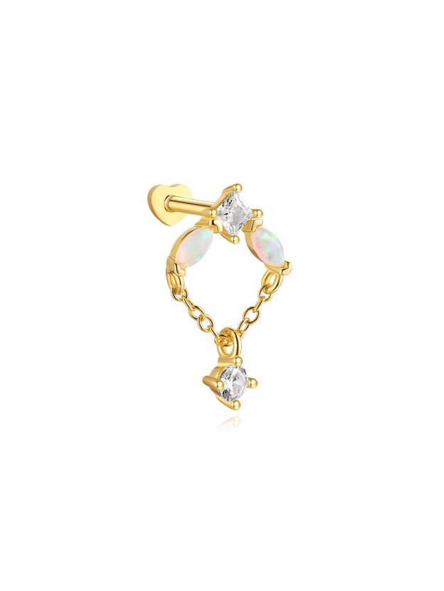S925 Tassel Sweet Opal Earring-Olarajewelry
