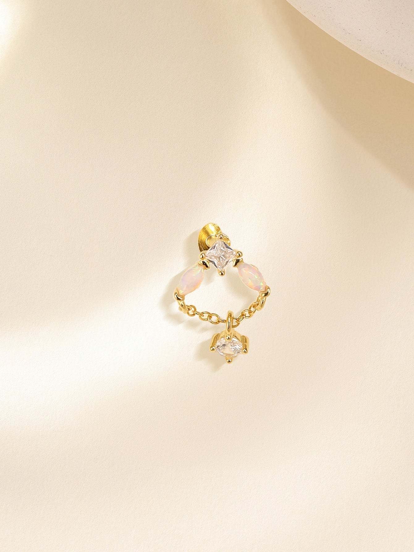 S925 Tassel Sweet Opal Earring-Olarajewelry