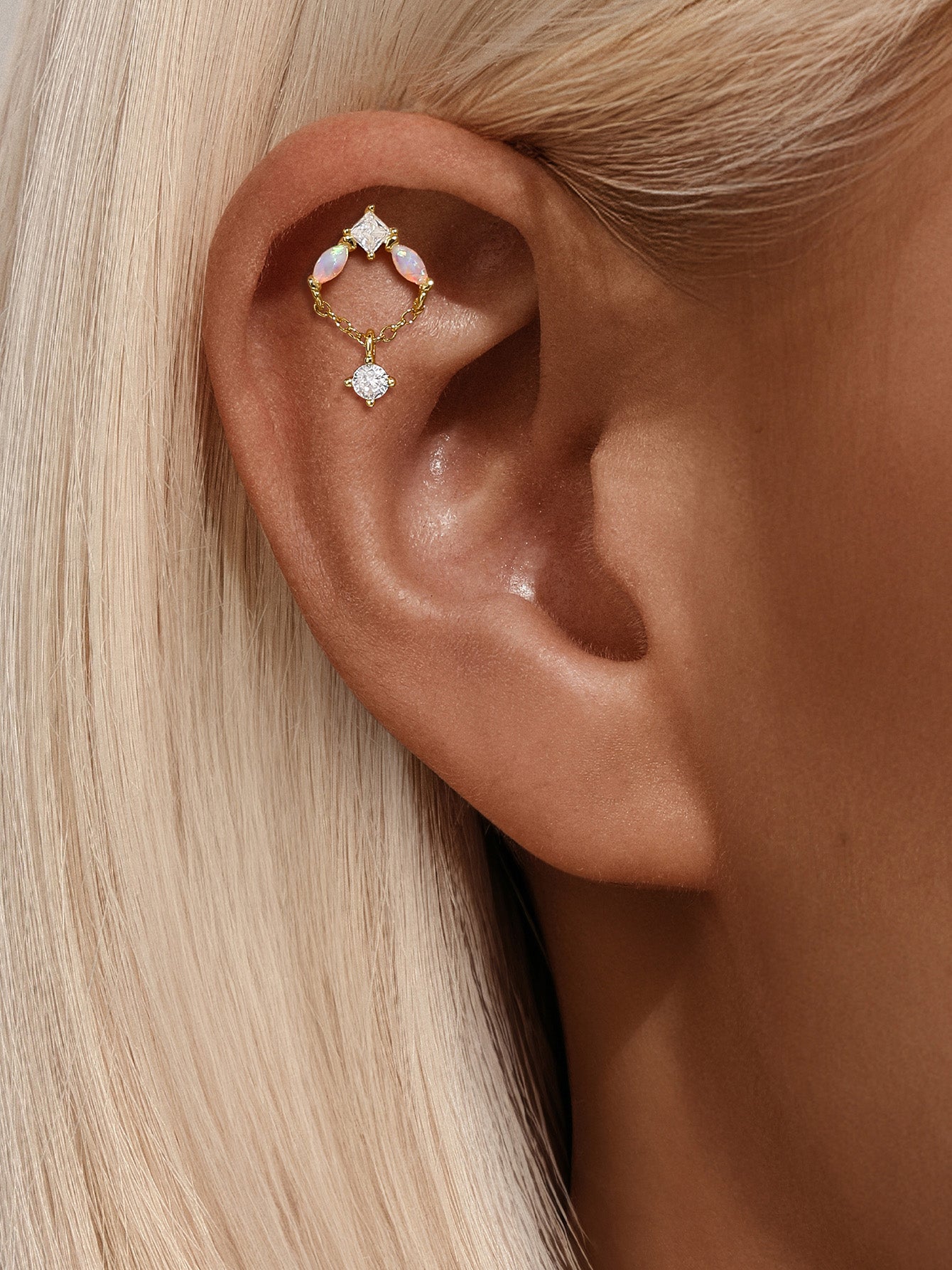 S925 Tassel Sweet Opal Earring-Olarajewelry