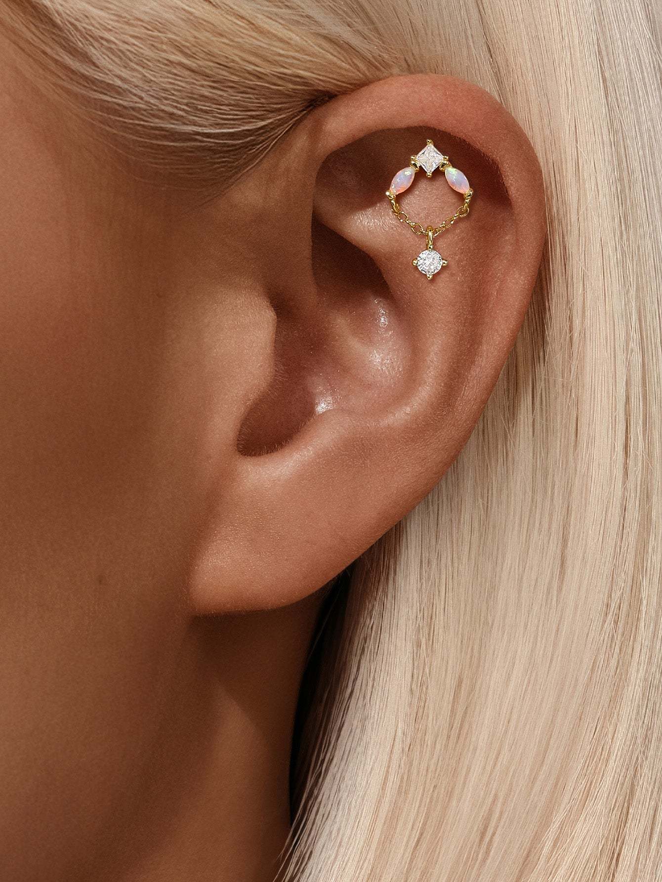 S925 Tassel Sweet Opal Earring-Olarajewelry