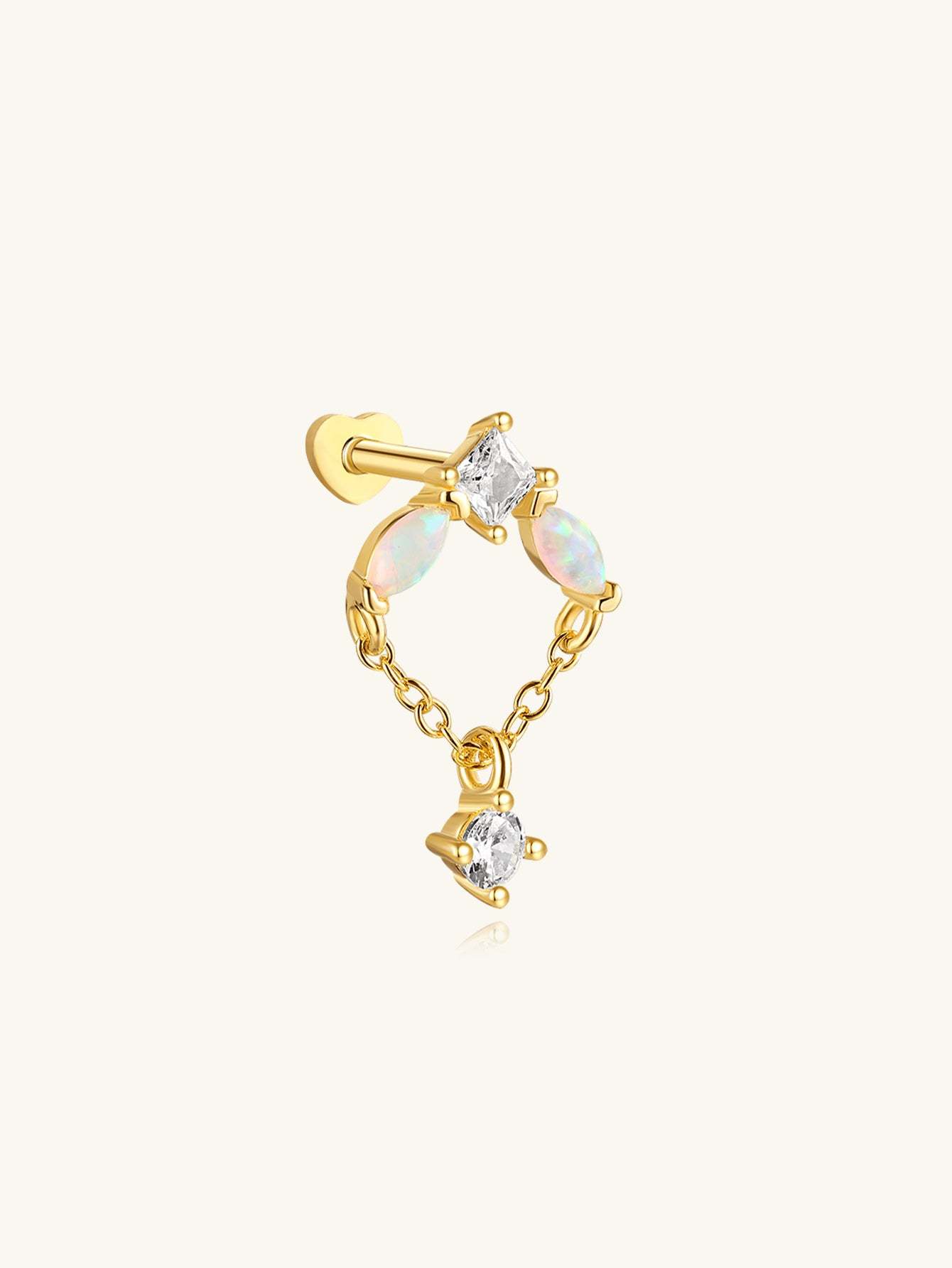 S925 Tassel Sweet Opal Earring-Olarajewelry
