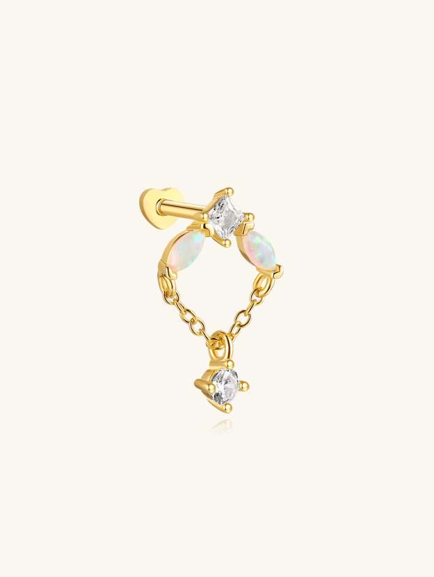 S925 Tassel Sweet Opal Earring-Olarajewelry