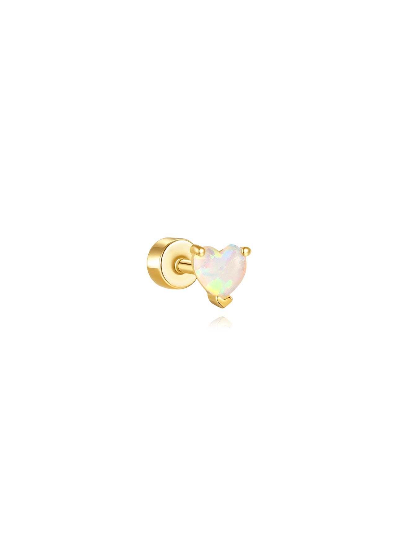 S925 Star and Moon Opal Stud Earring Series-Olarajewelry