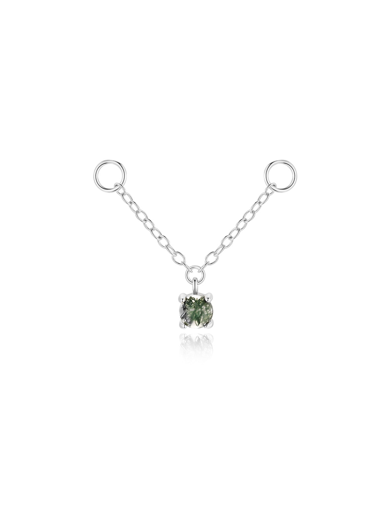 S925 Water Grass Agate Charms-Olarajewelry