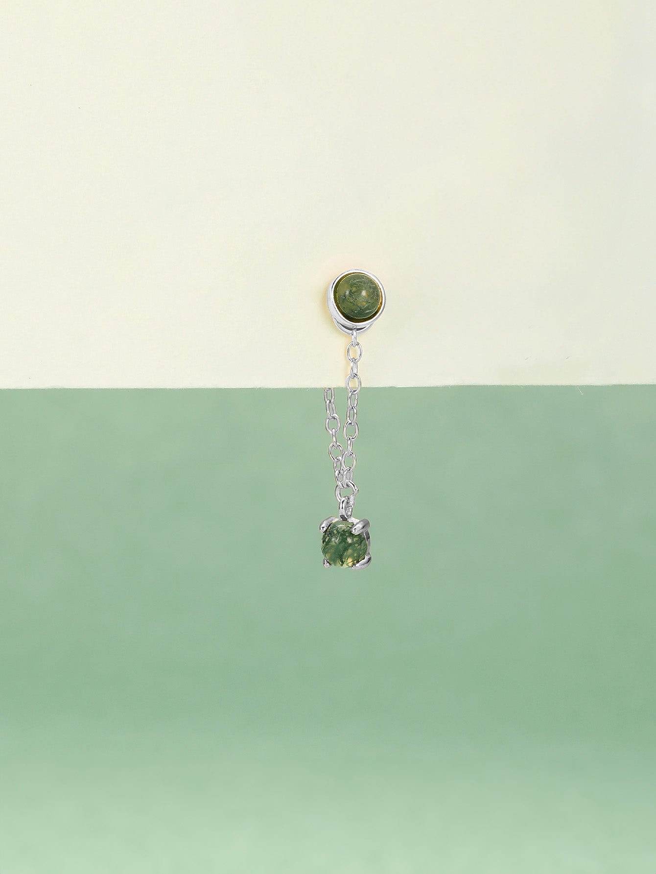 S925 Water Grass Agate Charms-Olarajewelry