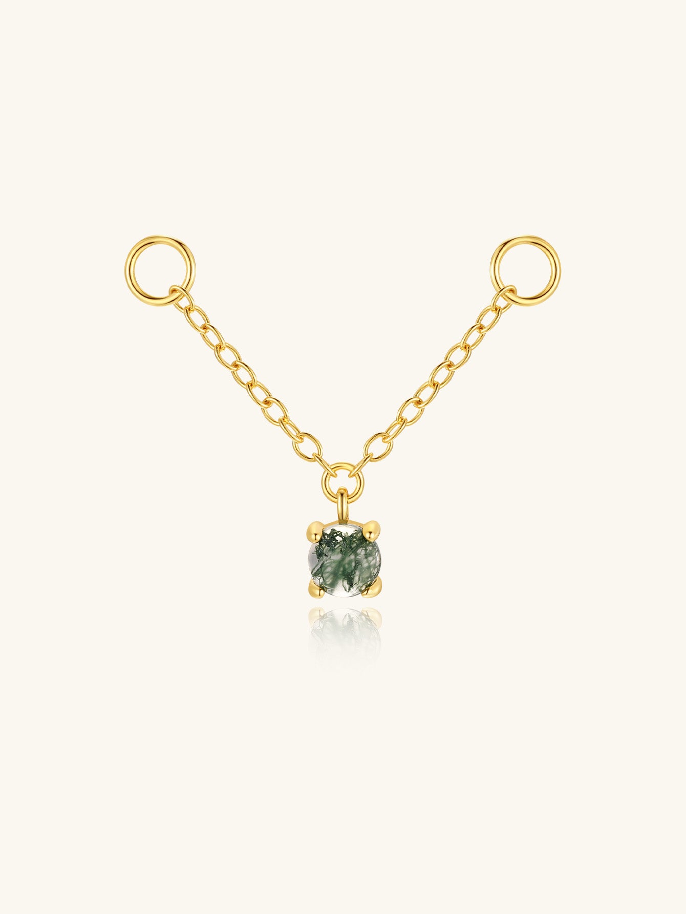 S925 Water Grass Agate Charms-Olarajewelry