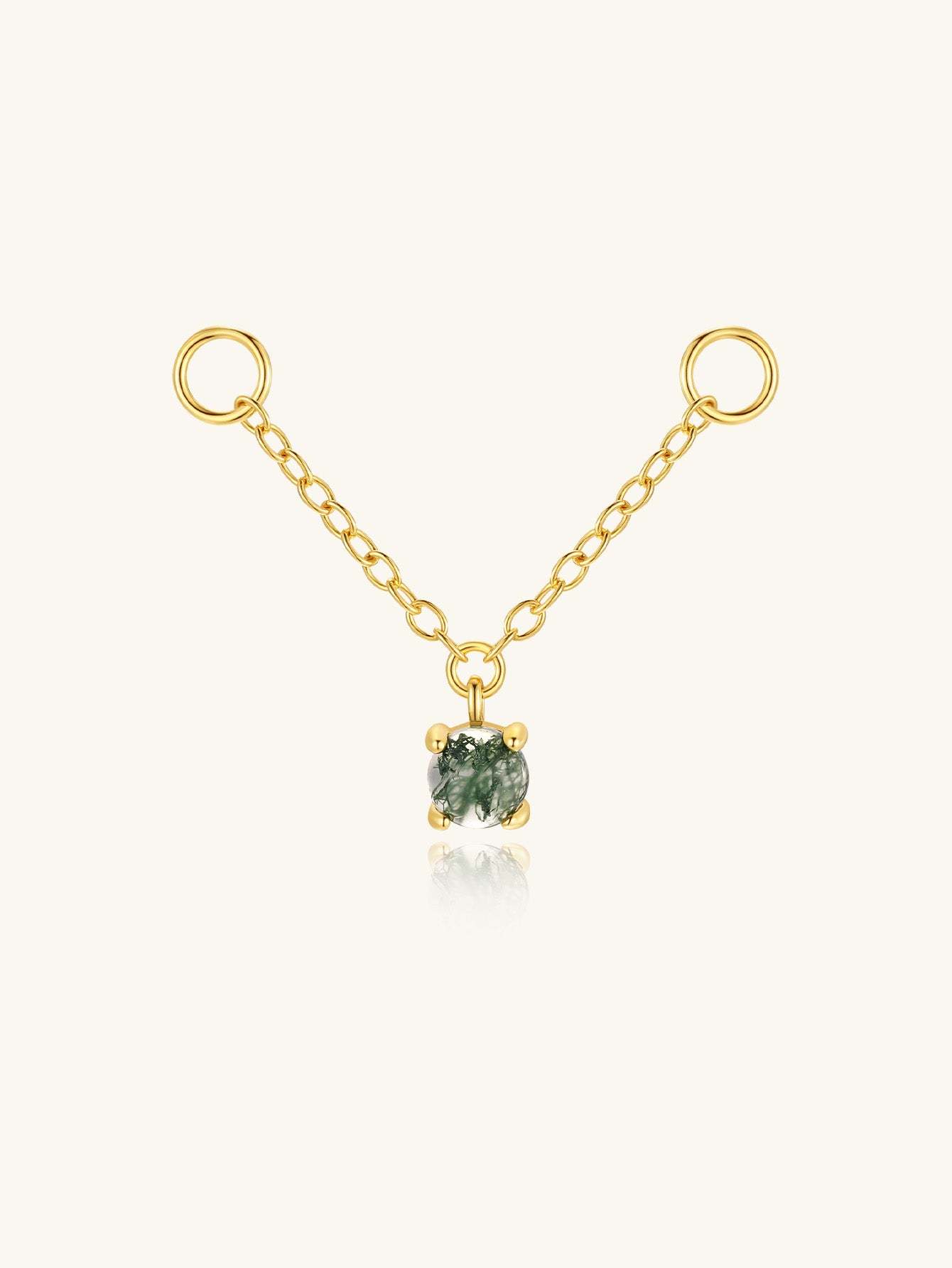 S925 Water Grass Agate Charms-Olarajewelry