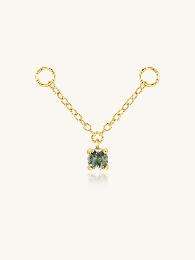 S925 Water Grass Agate Charms-Olarajewelry