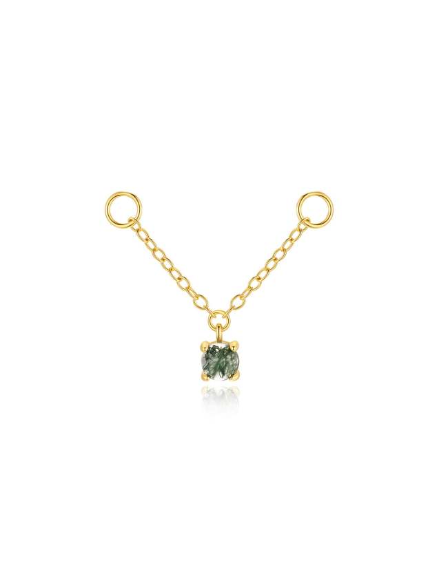 S925 Water Grass Agate Charms-Olarajewelry