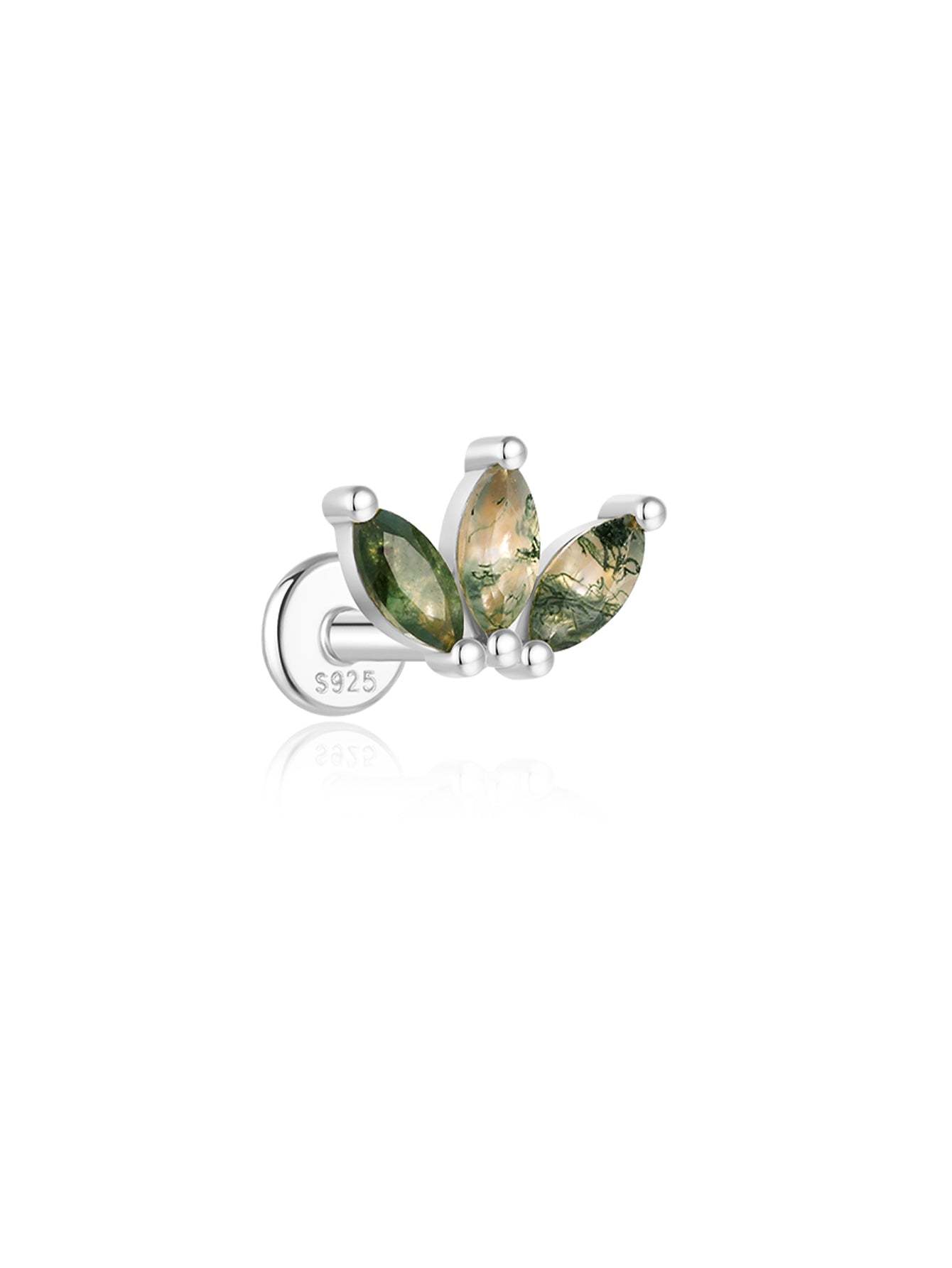 S925 Shamrock Ear Piercing Stud-Olarajewelry