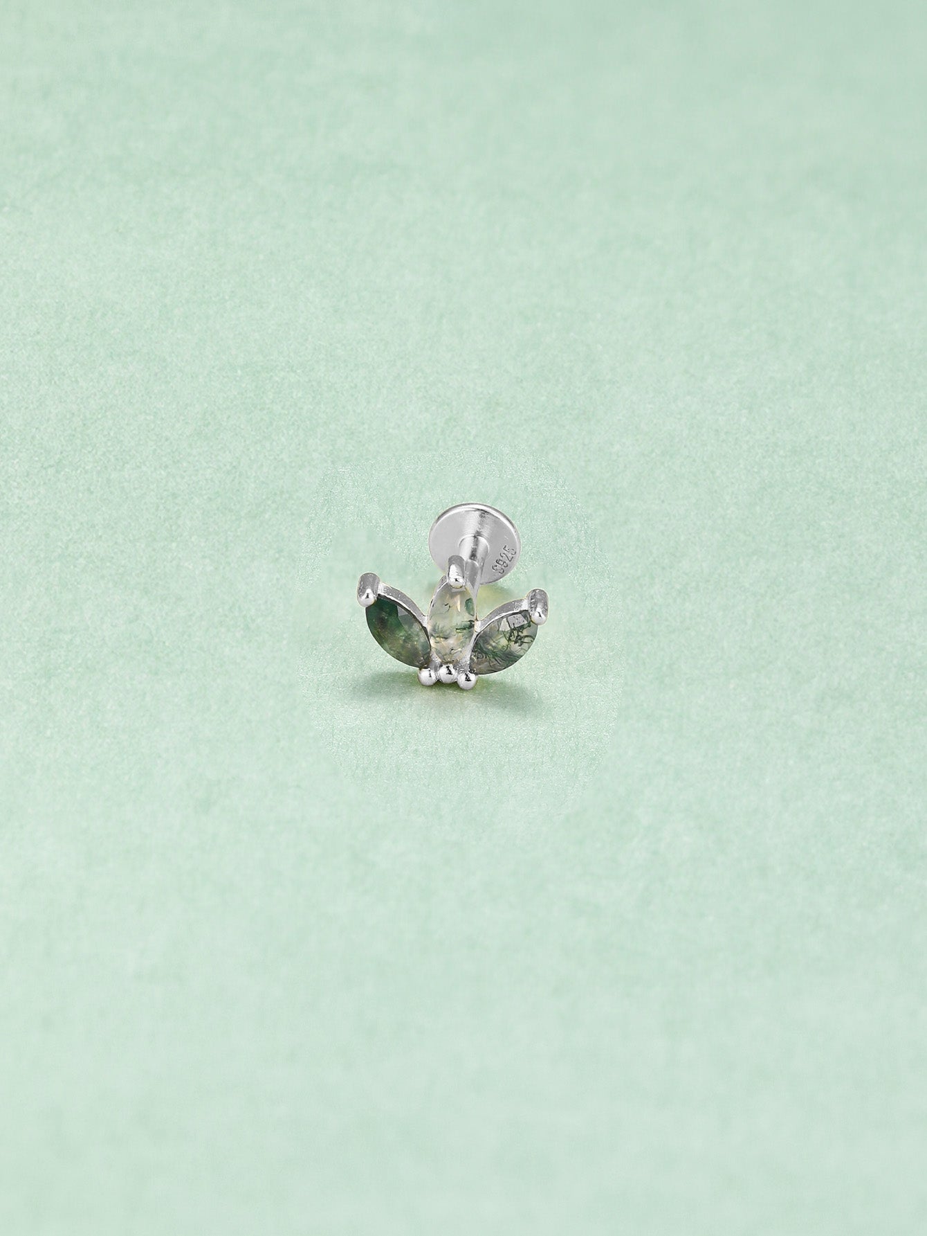 S925 Shamrock Ear Piercing Stud-Olarajewelry