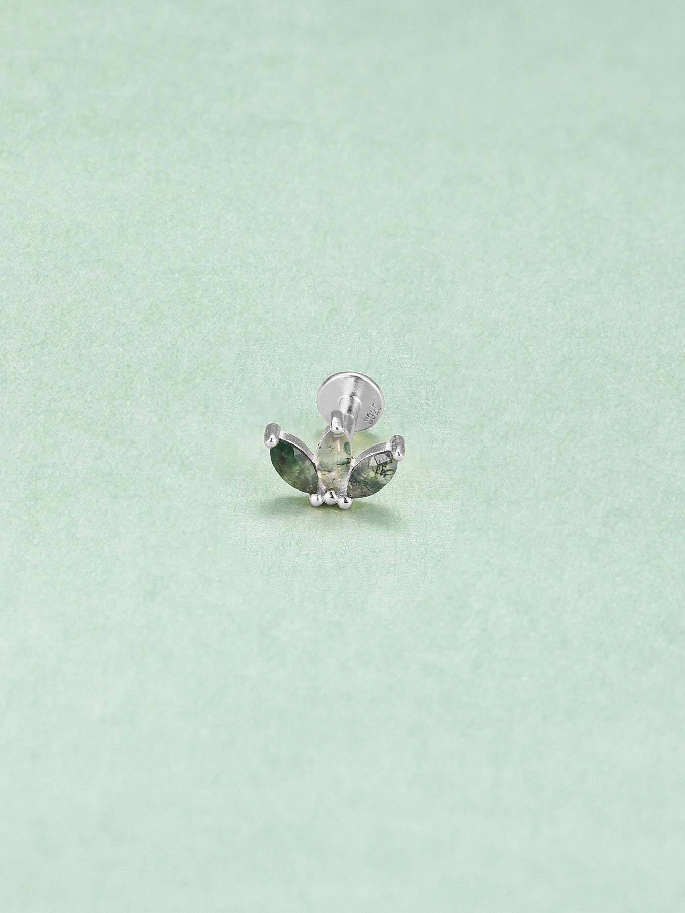S925 Shamrock Ear Piercing Stud-Olarajewelry