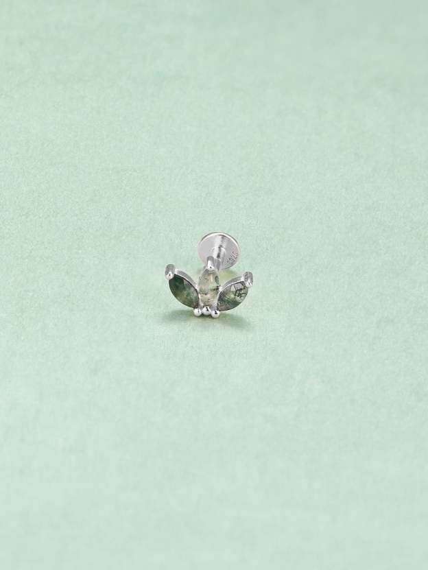 S925 Shamrock Ear Piercing Stud-Olarajewelry