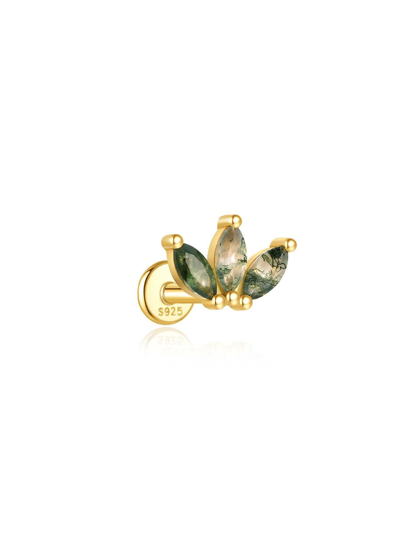 S925 Shamrock Ear Piercing Stud-Olarajewelry