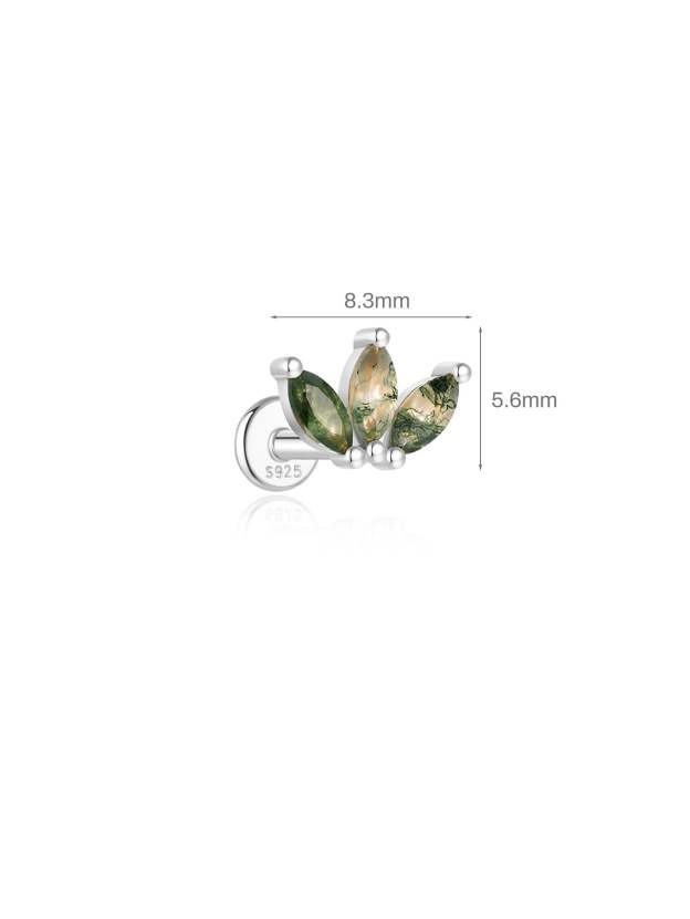 S925 Shamrock Ear Piercing Stud-Olarajewelry
