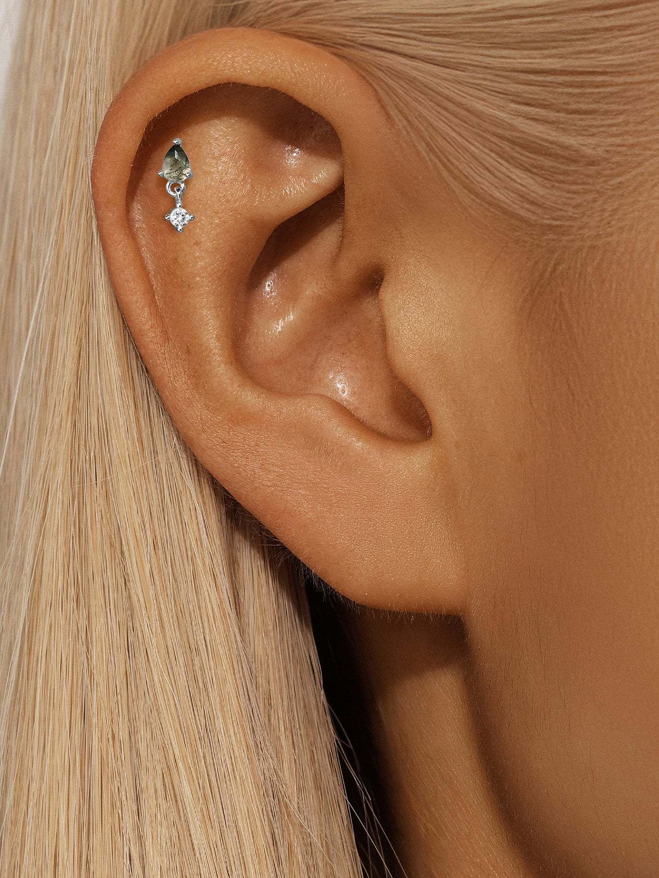 S925 Mini Pendant Ear Piercing Stud-Olarajewelry