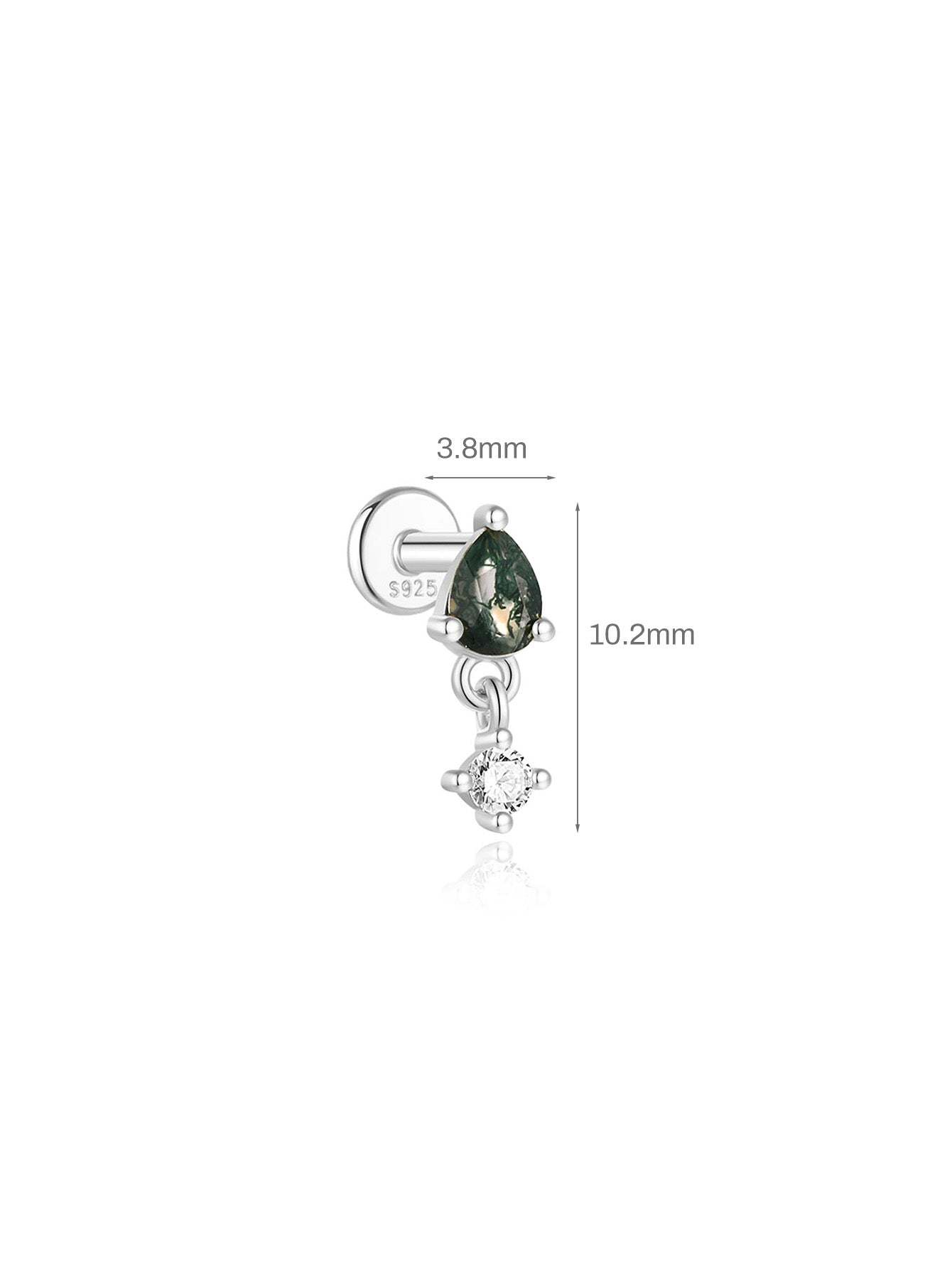S925 Mini Pendant Ear Piercing Stud-Olarajewelry