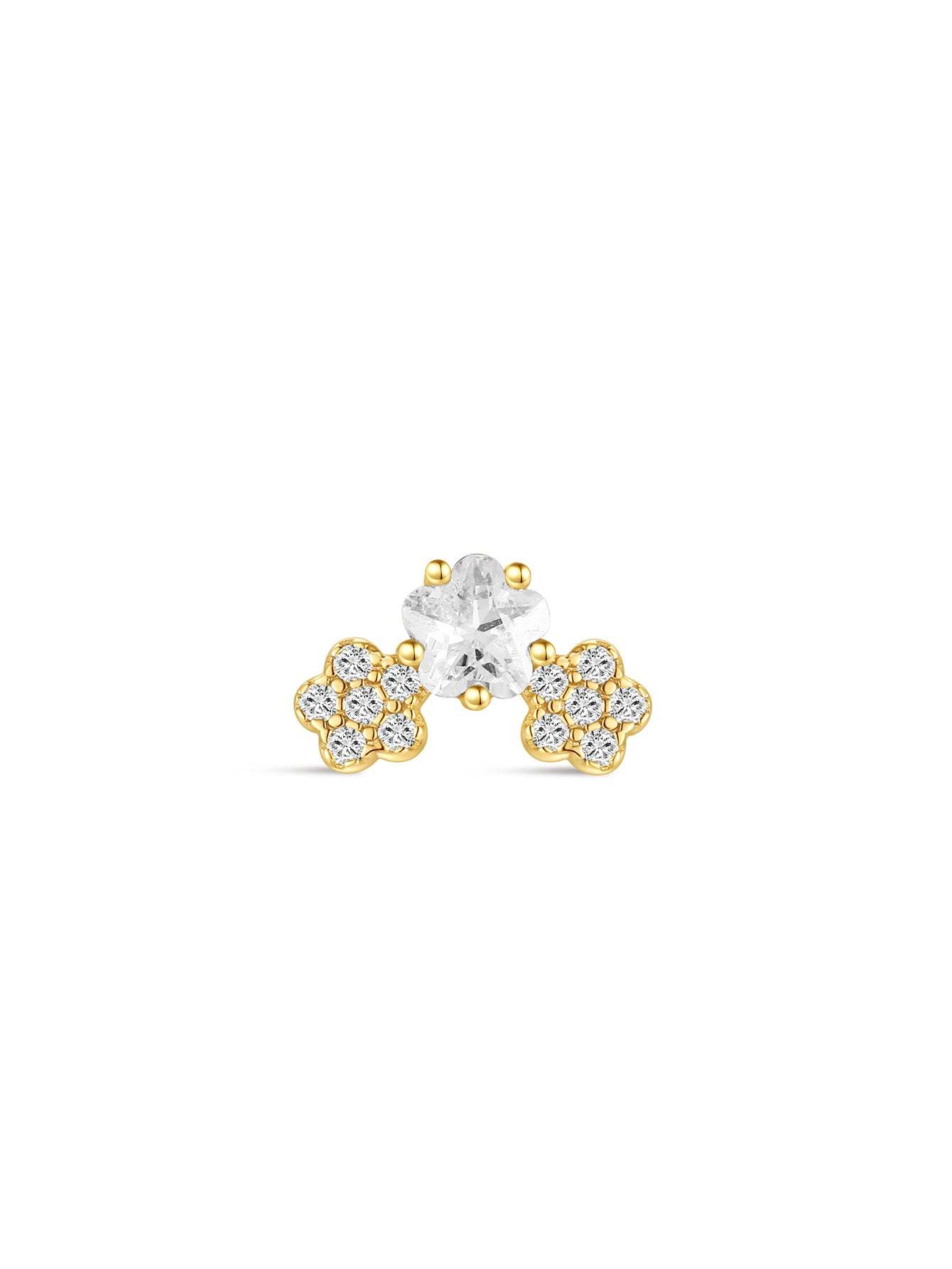S925 Cherry Blossom Zirconia Flatback-Olarajewelry