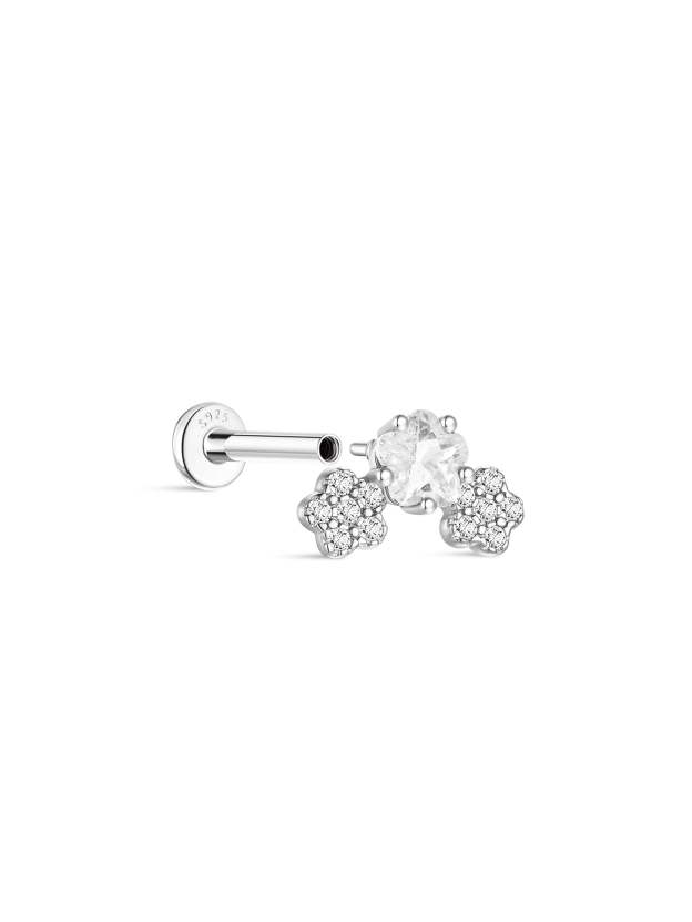 S925 Cherry Blossom Zirconia Flatback-Olarajewelry