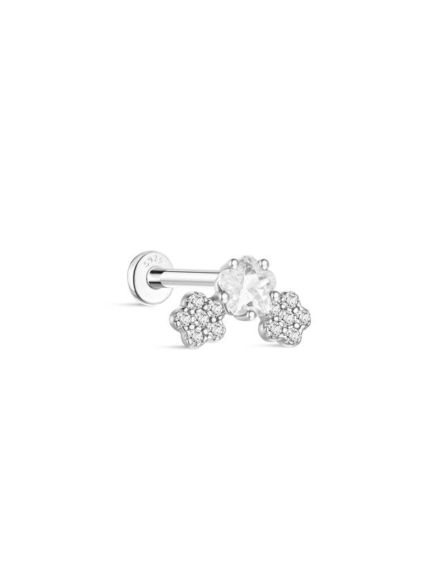 S925 Cherry Blossom Zirconia Flatback-Olarajewelry