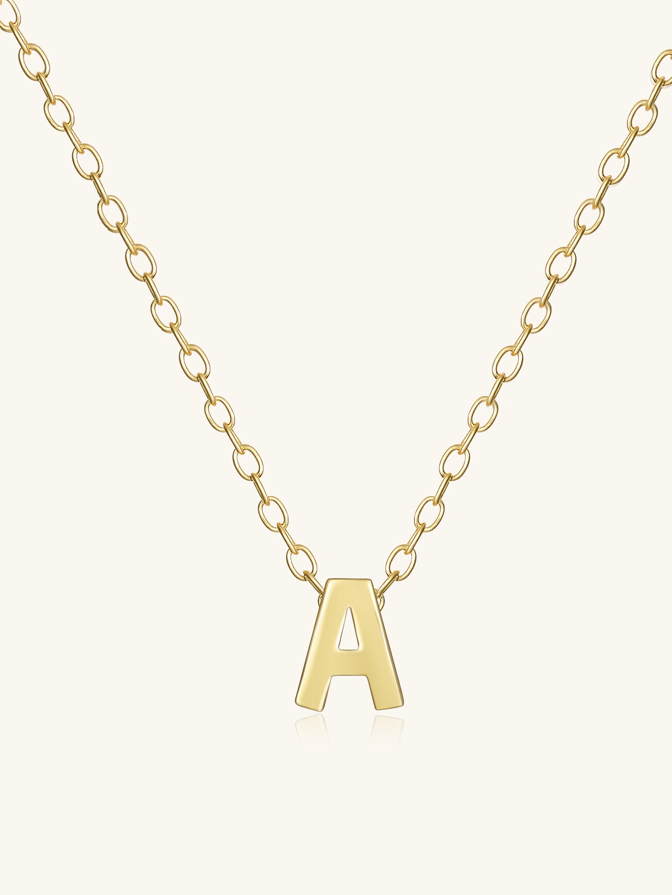 S925 Sterling Silver Fashion Letter A Pendant Necklace-Olarajewelry