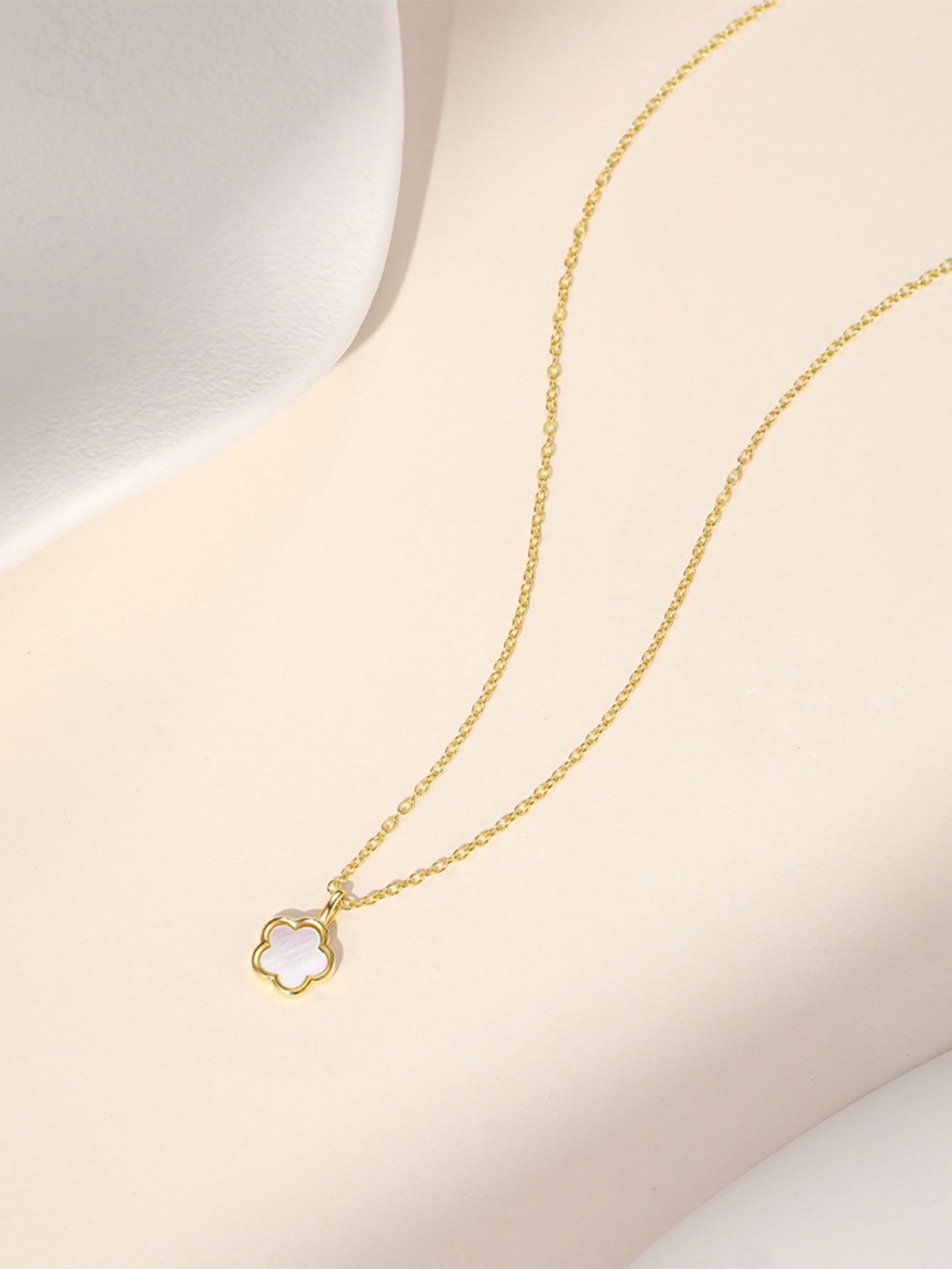 S925 Sterling Silver Delicate Five Petal Flower Classic Collarbone Necklace-Olarajewelry