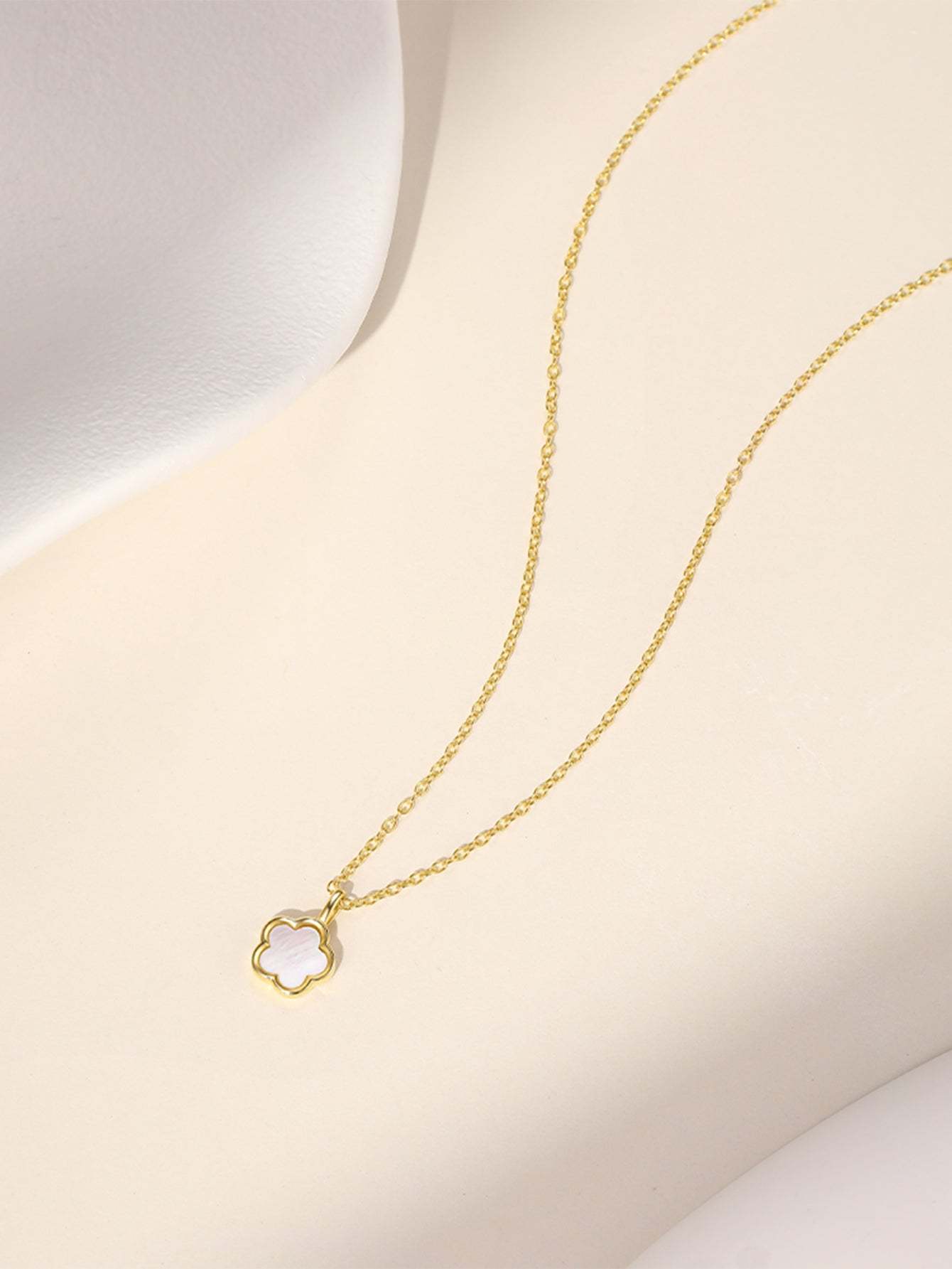 S925 Sterling Silver Delicate Five Petal Flower Classic Collarbone Necklace-Olarajewelry
