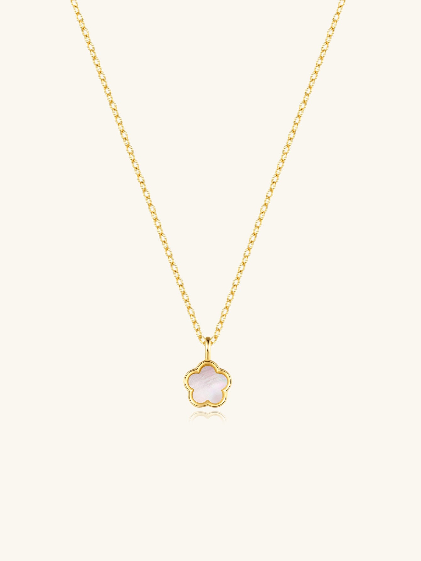 S925 Sterling Silver Delicate Five Petal Flower Classic Collarbone Necklace-Olarajewelry