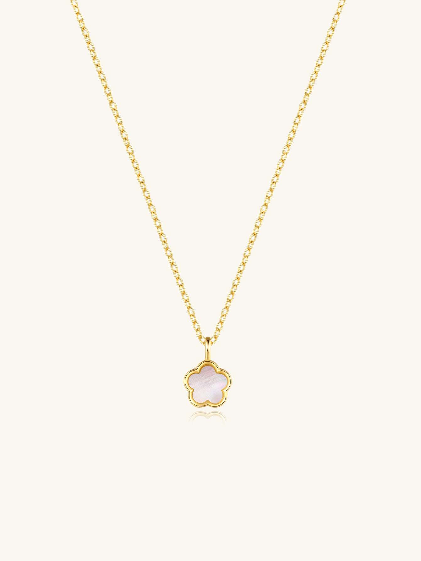 S925 Sterling Silver Delicate Five Petal Flower Classic Collarbone Necklace-Olarajewelry