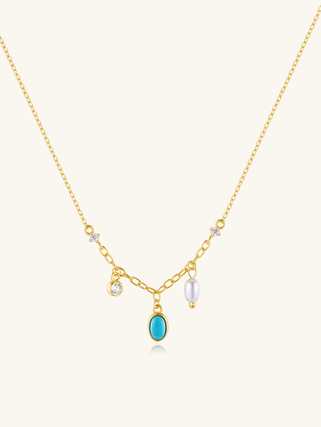 S925 Sterling Silver Multi-Element Spliced Zirconia Necklace-Olarajewelry