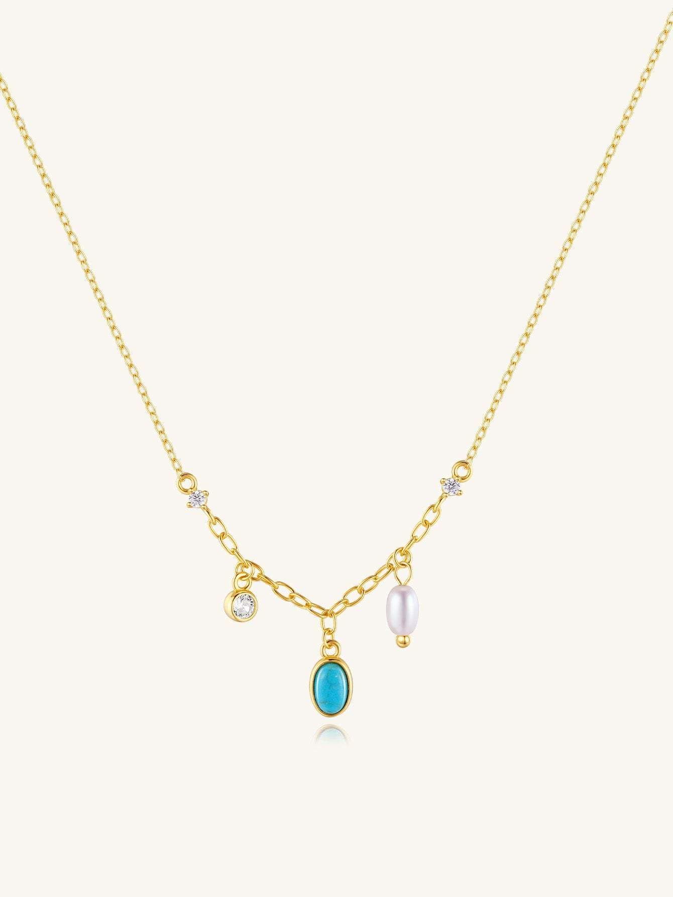 S925 Sterling Silver Multi-Element Spliced Zirconia Necklace-Olarajewelry