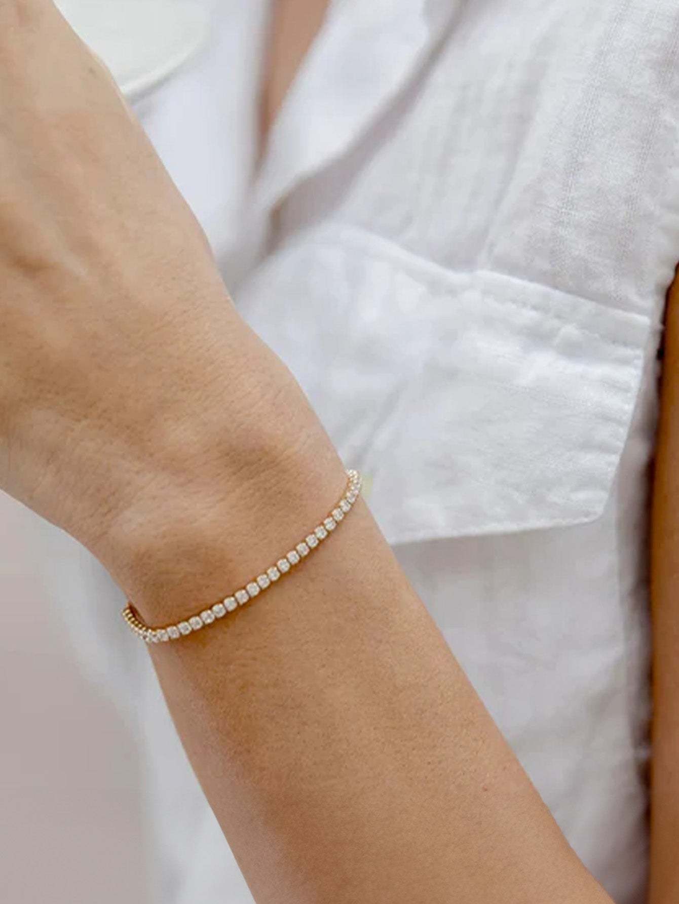 925 Sterling Silver Luxury Basic Tennis Bracelet-Olarajewelry