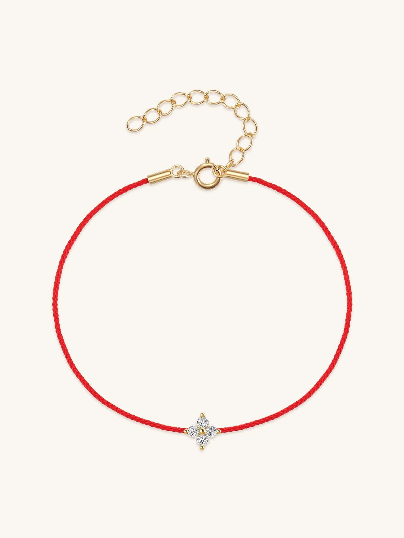 Olara 925 Sterling Silver Flower Zircon Dangle Summer Vacation Rope Bracelet-Olarajewelry