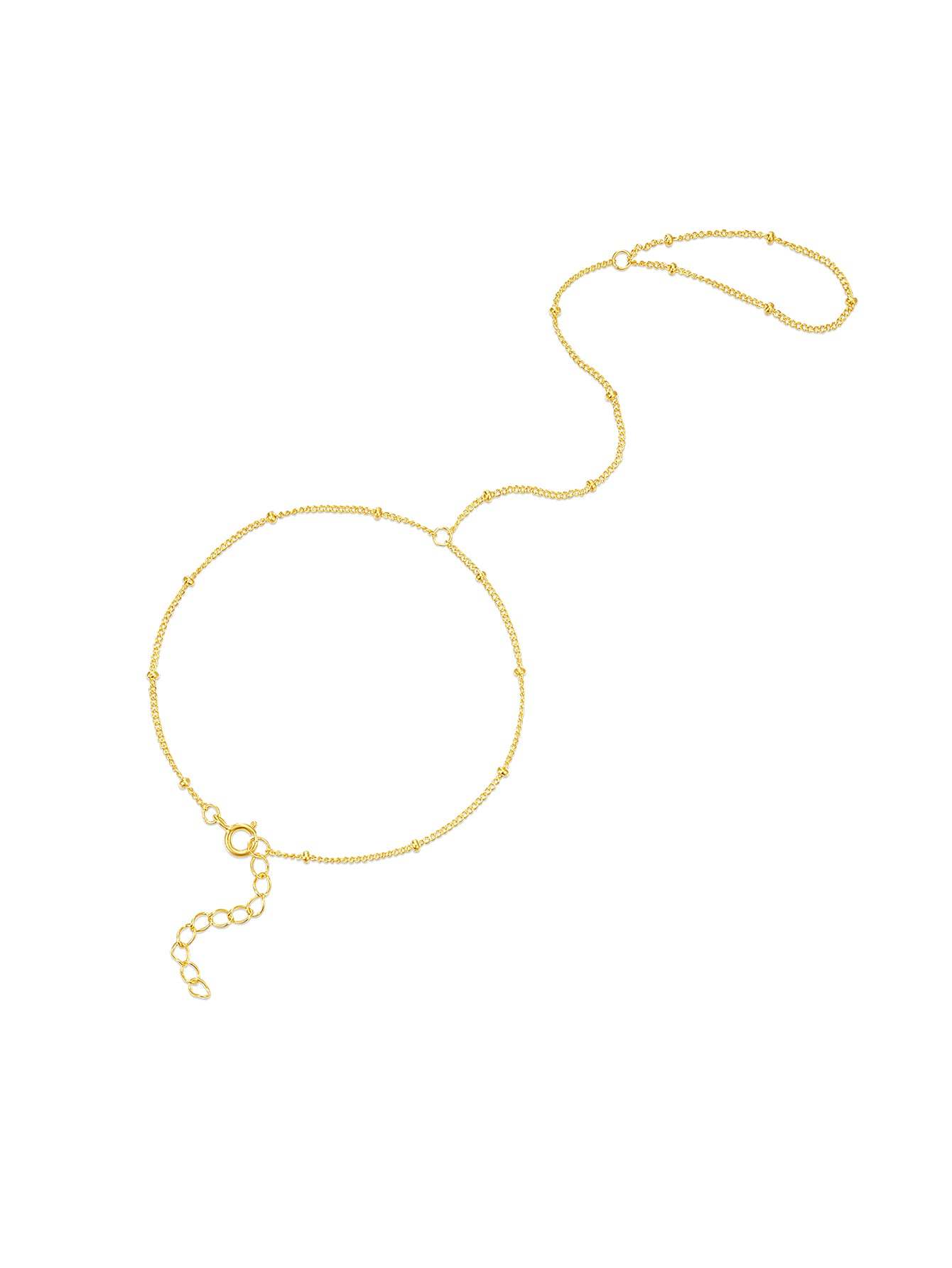 S925 Trendy Bead Satellite Cross-shaped Hand Link Chain Bracelet-Olarajewelry