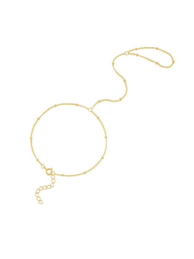 S925 Trendy Bead Satellite Cross-shaped Hand Link Chain Bracelet-Olarajewelry