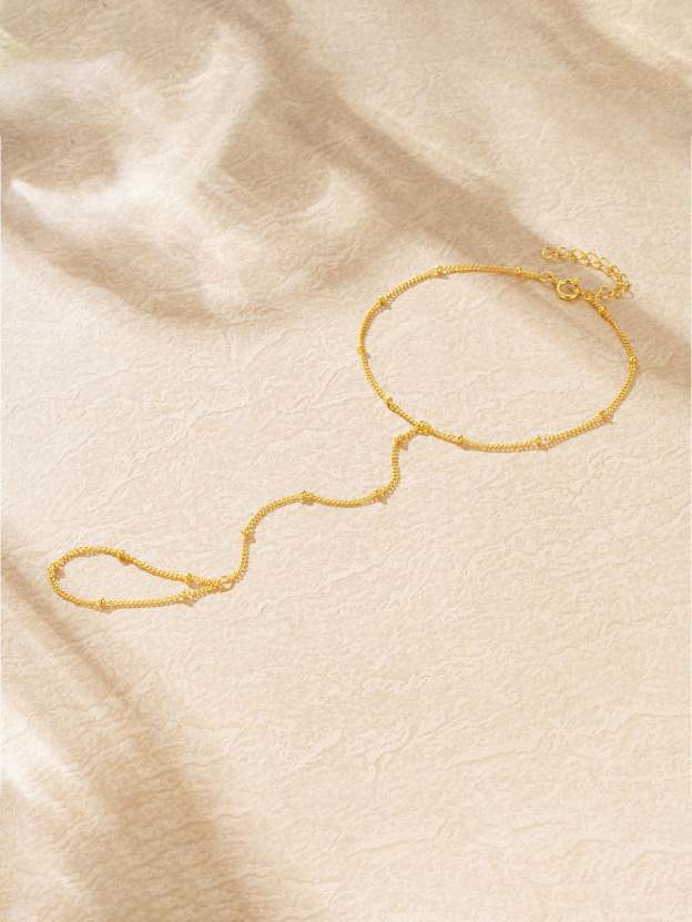 S925 Trendy Bead Satellite Cross-shaped Hand Link Chain Bracelet-Olarajewelry