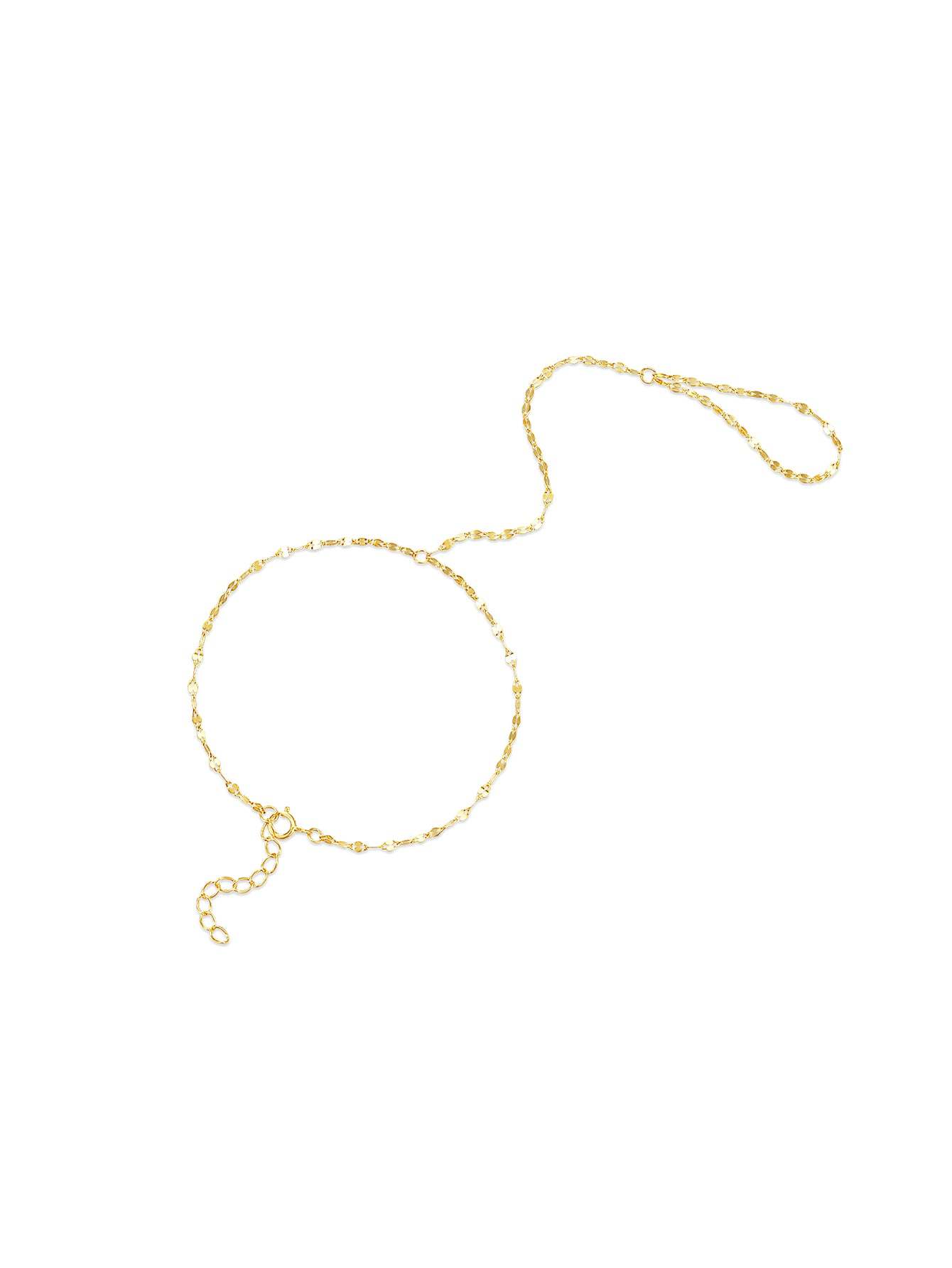 S925 Moodear Dainty Gold Ring Hand Chain Bracelet-Olarajewelry