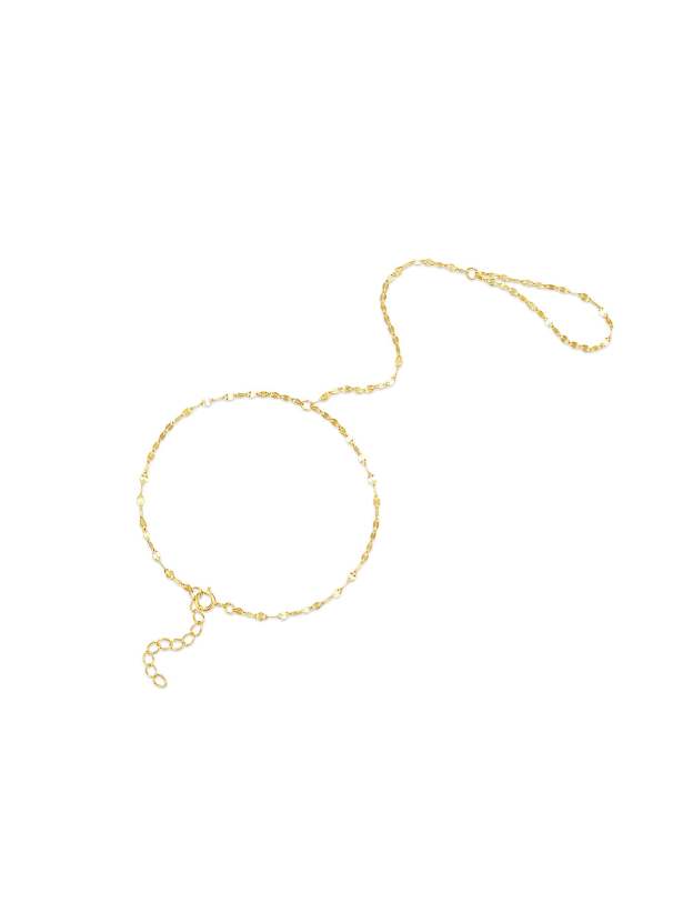 S925 Moodear Dainty Gold Ring Hand Chain Bracelet-Olarajewelry