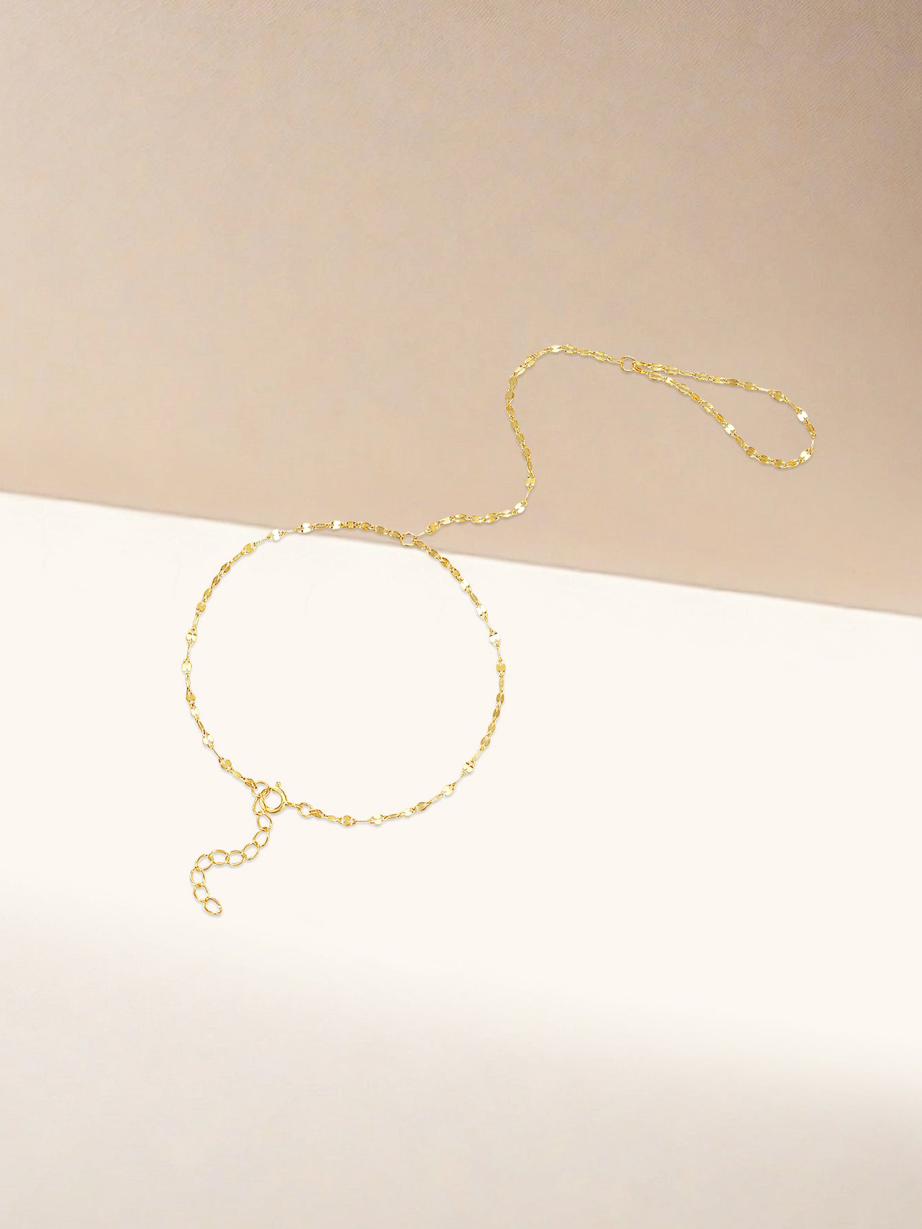 S925 Moodear Dainty Gold Ring Hand Chain Bracelet-Olarajewelry