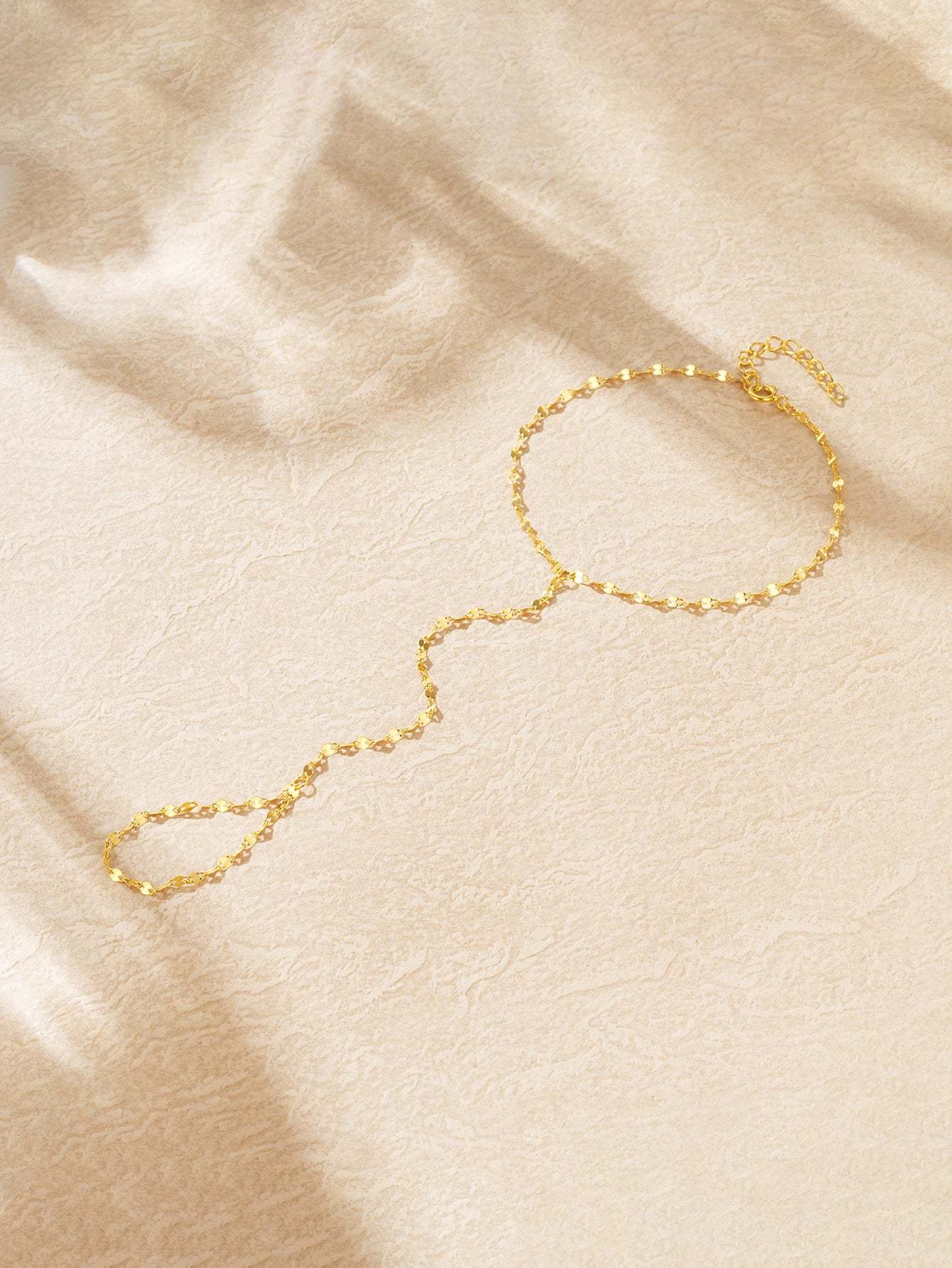 S925 Moodear Dainty Gold Ring Hand Chain Bracelet-Olarajewelry