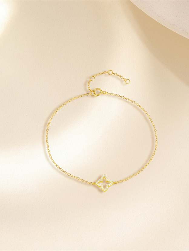 S925 Tiny Clover Bracelet-Olarajewelry