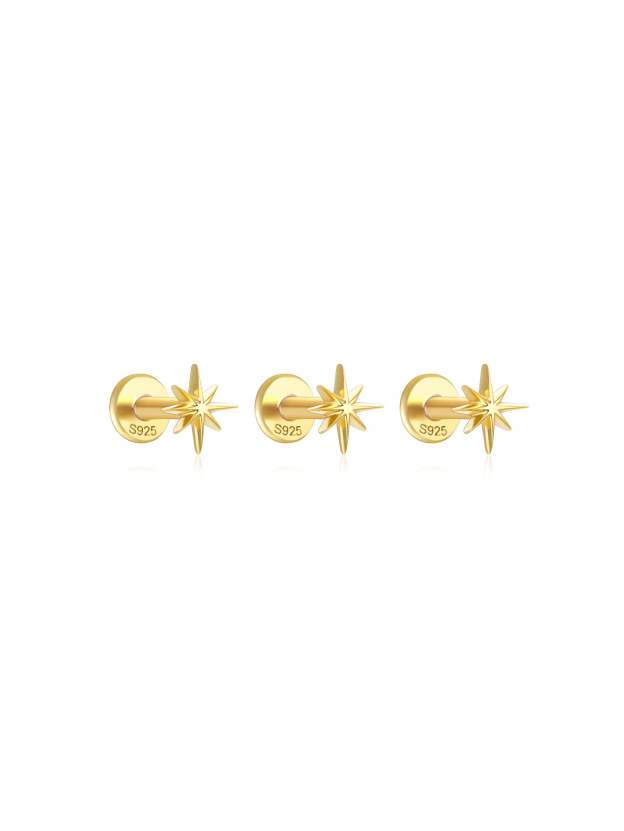 S925 Mini Star Ear Piercing Stud-Olarajewelry