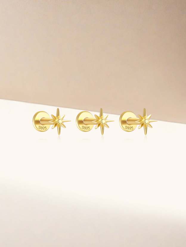 S925 Mini Star Ear Piercing Stud-Olarajewelry