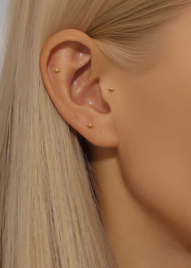 S925 Mini Star Ear Piercing Stud-Olarajewelry