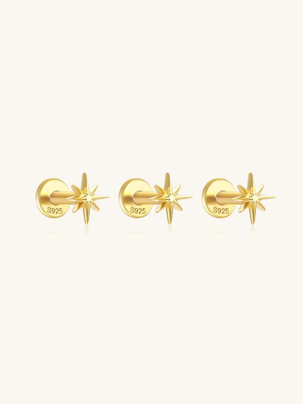 S925 Mini Star Ear Piercing Stud-Olarajewelry