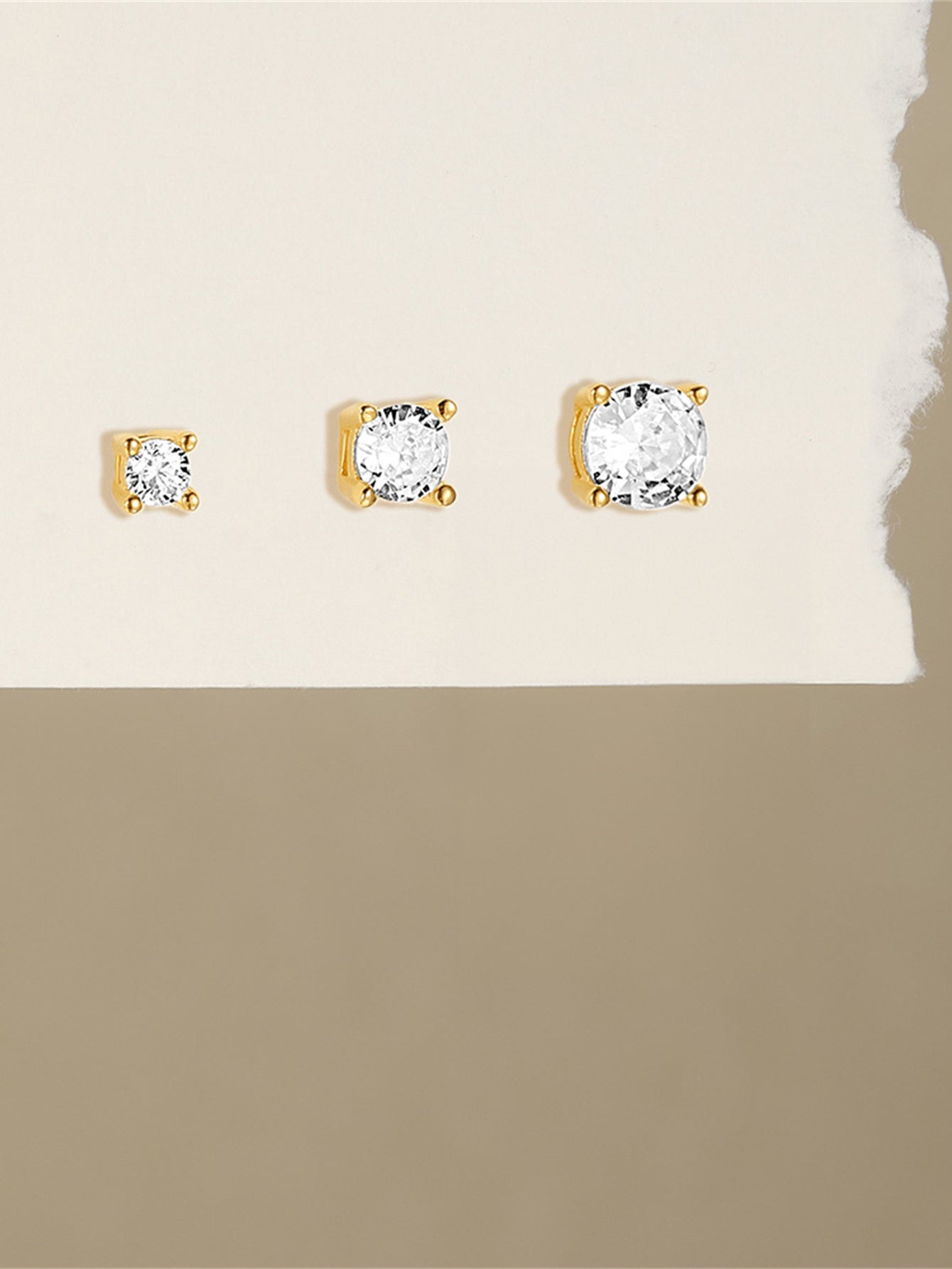 Basic Round Zirconia Studs 2mm 3mm 4mm-Olarajewelry
