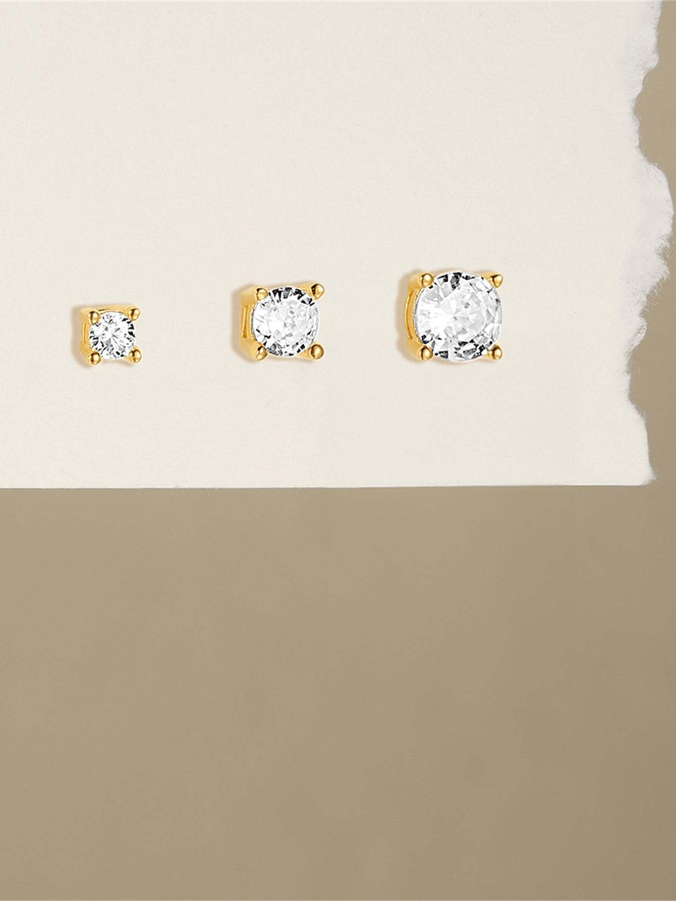 Basic Round Zirconia Studs 2mm 3mm 4mm-Olarajewelry